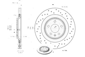 Tarcze Hamulcowe 2szt Audi S4 09- Tył Brembo