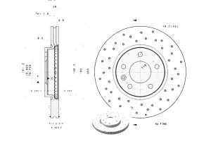Tarcze Hamulcowe 2szt Opel Astra J 09- Brembo