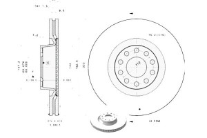 Tarcze Hamulcowe 2szt. Audi A6 A8 2.5d-4.2 04.96-0