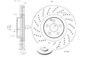 Tarcze Hamulcowe 2szt. Mercedes E T-model (s211) E