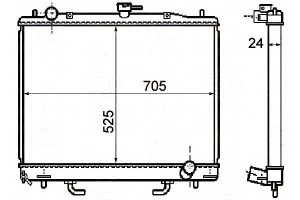 Chłodnica Silnika Behr Hella 1350a155 Mr968289 140