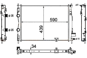 Chłodnica Nissan Qashqai +2 1,5dci 07- Hella