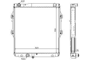 Chłodnica Silnika Toyota Hilux Vi 2.4d 08.98-01.02