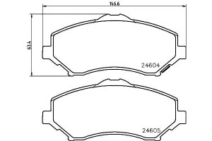Klocki Hamulcowe Hella Pagid 68093323ab 68053152aa