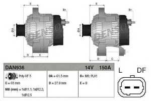 Alternator (14v 150a) Alfa Romeo 159 Brera Spider