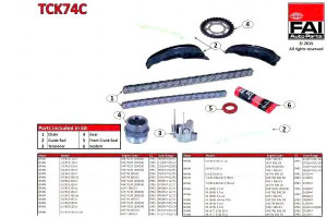 Zestaw Łańcucha Rozrządu Bmw M47 (góra+dół) (z Koł