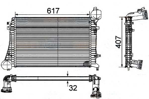 Intercooler Behr Hella 3c0145803e 3c0145803g 04701