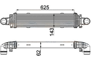 Intercooler Mercedes C-klasa 07- Hella
