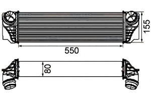 Intercooler Bmw 2,0d 3,0d F10 F11 F07 Hella
