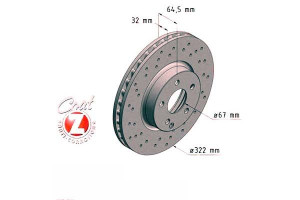 Tarcze Hamulcowe 2szt Mercedes W204 C-klasa 07- Zi