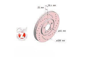 Tarcze Hamulcowe 2szt Vw Golf Iii 94-97 2.0-2.9vr6