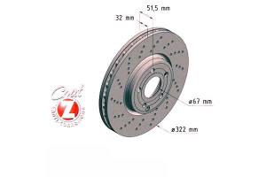 Tarcze Hamulcowe 2szt Mercedes C218 Cls-klasa 11-