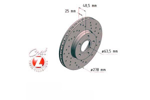 Tarcze Hamulcowe 2szt Ford Focus Iii 11- Przód Zim