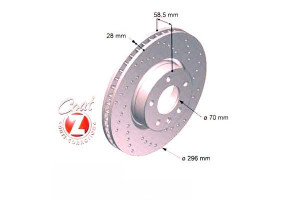 Tarcze Hamulcowe 2szt Opel Omega B 94-03 Zimmerman