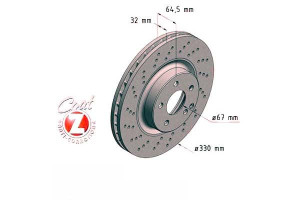 Tarcze Hamulcowe 2szt Mercedes R230 Sl-klasa 00-05