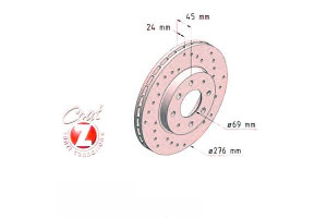Tarcze Hamulcowe 2szt Mitsubishi Galant 96-03 Zimm