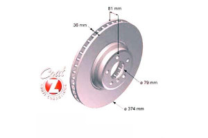 Tarcze Hamulcowe 2szt Bmw 7 E65/e66 03-08 Zimmerma