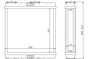 Nagrzewnica (170x188x33) Saab 900 Ii 9-3 2.0-2.5 0