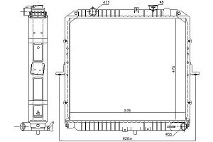 Chłodnica Silnika Kia K2500 2.5d 01.03- Nissens