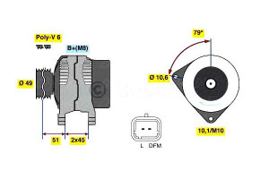 Alternator (14v 80a) Citroen C2 C2 Enterprise C3 I