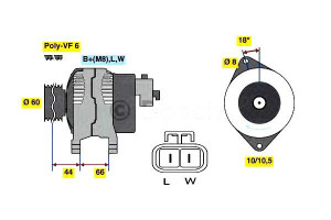 Alternator (14v 100a) Opel Combo Combo Tour Corsa