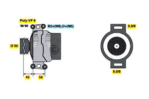 Alternator (14v 115a) Mercedes C T-model (s202) C