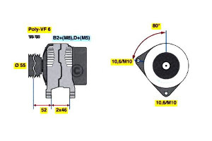 Alternator Fiat Ducato 02- Bosch