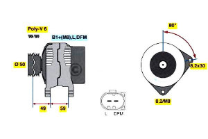 Alternator Vw 1,4 1,6 Polo 02- Fabia Ibiza Bosch