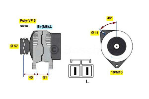 Alternator Hyundai Accent 1,5crdi Bosch