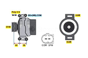Alternator (14v 150a) Mercedes C (cl203) C T-model