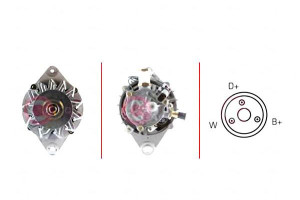 Alternator 12v 55a Mando Casco