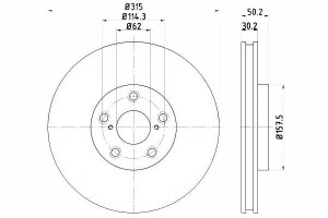 Tarcze Hamulcowe 2szt Lexus Przód Ls 430 00-06 Tex