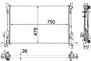 Chłodnica Renault Trafic 1,6dci 14- +ac Behr Hella