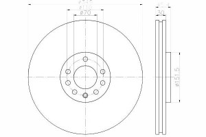 Tarcze Hamulcowe 2szt Opel Przód Vectra C 02 2,8 V
