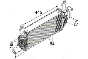 Intercooler Nissan Navara 2,5d Behr Hella