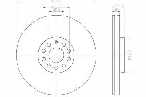 Tarcze Hamulcowe 2szt Vw Przód Passat 03- 345mm Te