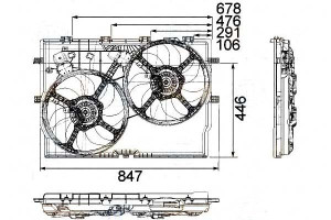Wentylator Chłodnicy (z Obudową) Fiat Ducato 3.0cn