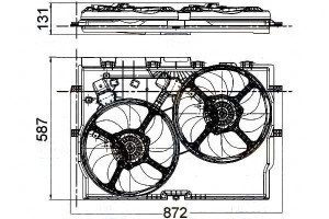Wentylator Chłodnicy Behr Hella 1347697080 1358012