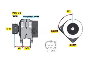 Alternator (14v 110a) Audi A2 Seat Altea Altea Xl