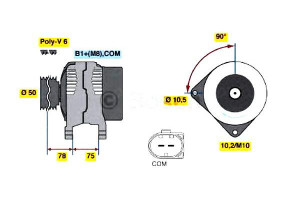 Alternator Bmw 5 E60 2,0 03- Bosch