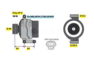 Alternator Ford Focus C-max Ii Bosch