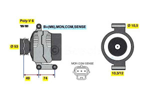 Alternator Ford Mondeo 2,2tdci 04- Bosch