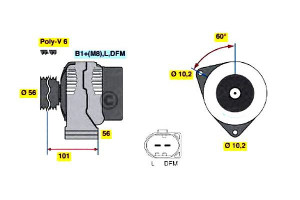 Alternator Mercedes Clk 00- Bosch