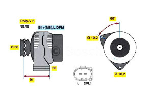 Alternator Mercedes E 4,3,5,4 354km 97-03 Bosch