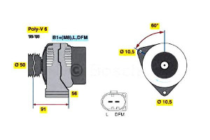 Alternator Mercedes E Klasa W211 5,4 02- Bosch