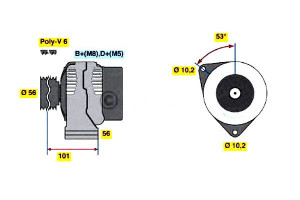 Alternator Mercedes Slk 00- Bosch