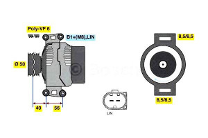 Alternator Mercedes Viano W639 2,0cdi 05- Bosch