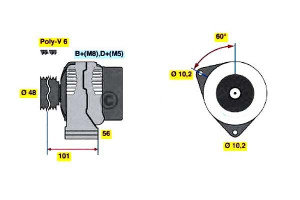 Alternator Mercedes W202 C W210 E 93- Bosch