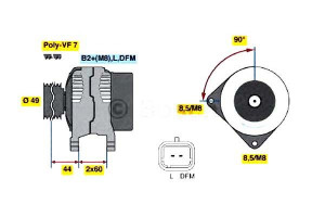 Alternator Nissan Interstar 2,5dci 02- Bosch