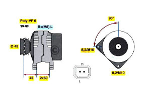 Alternator Renault Nissan Opel Bosch